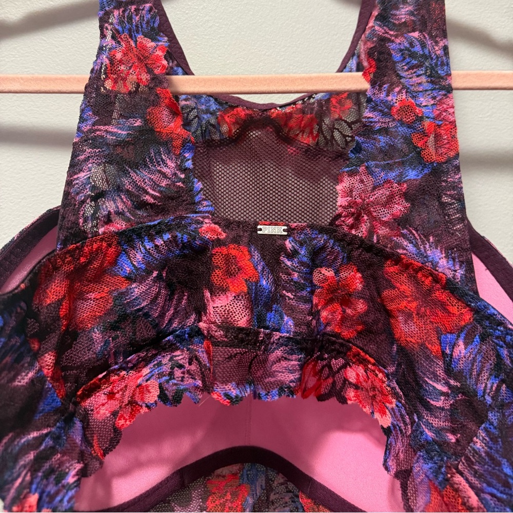 Floral Mesh Bralette - Picture 3 of 5